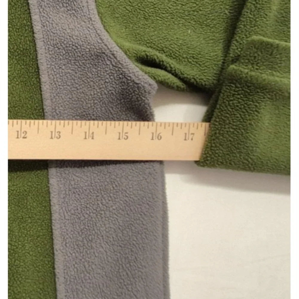 North Face Khumbu‎ men's green/gray fleece full zip jacket sz. SM